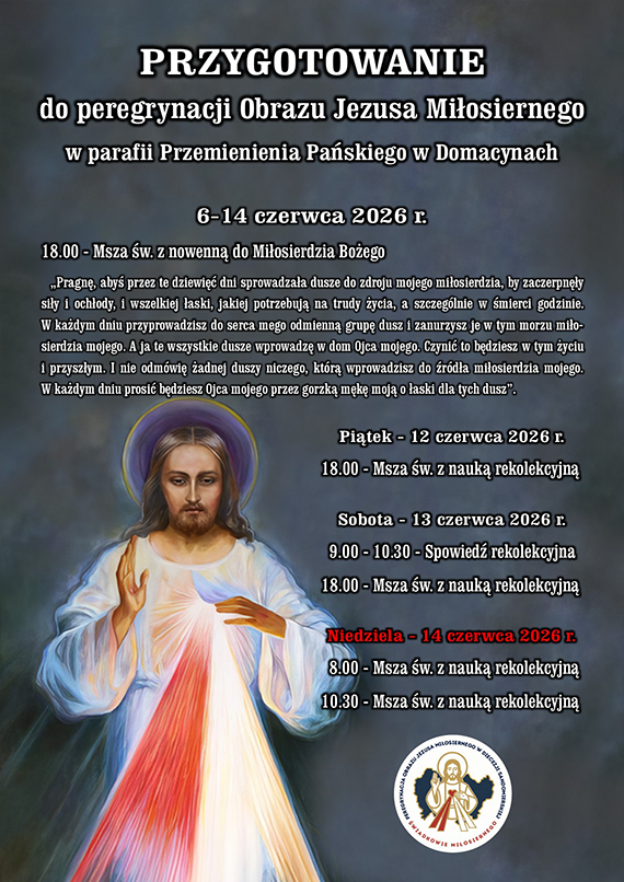 Przygotowanie do peregrynacji Obrazu Jezusa Miłosiernego w parafii Domacyny